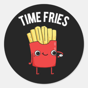 Adesivo Time Fries Engraçados Fries Franceses Jogam Dark B