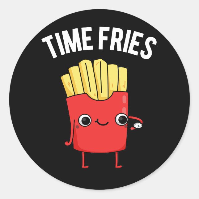 Adesivo Time Fries Engraçados Fries Franceses Jogam Dark B (Frente)
