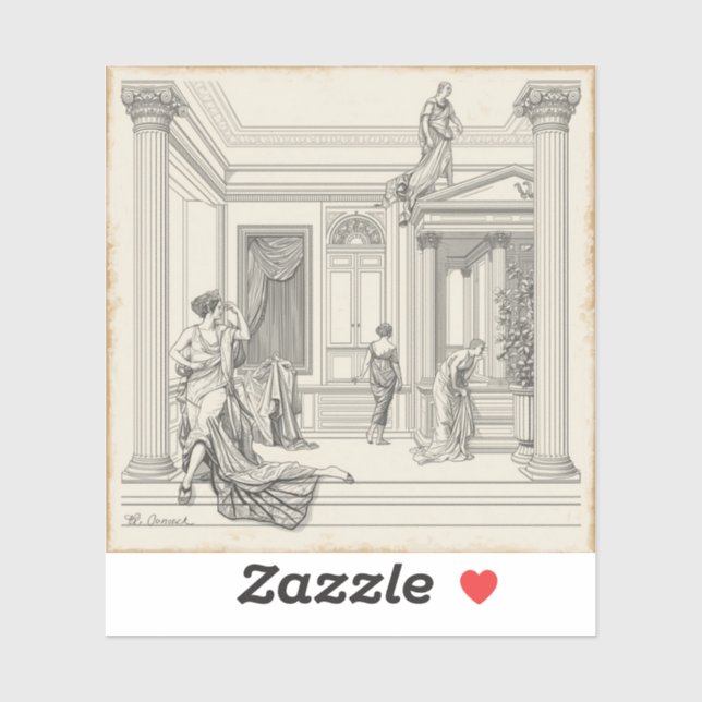 Adesivo Timeless Elegance: Black & White Traditional Paint (Folha)