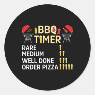 Adesivo Timer Engraçado Barbecue Grill Mestre Griling Dri