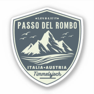 Adesivo Timmelsjoch - passo del rombo viagem de moto