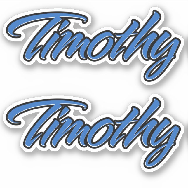 Adesivo Timothy Name blue Aufkleber Sticker Stickerset (Frente)