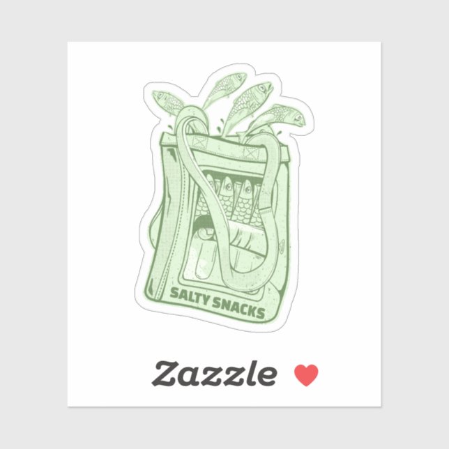 Adesivo Tin de sardinha salgada (Folha)