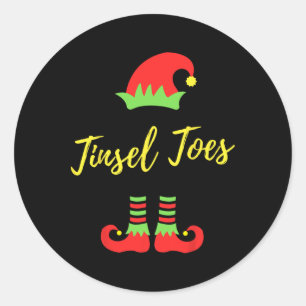 Adesivo Tinsel Toes Elfo Natal Papai Noel Elfos Camisola F