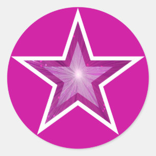 Adesivo Tinta-cola-rosa-redonda Estrela
