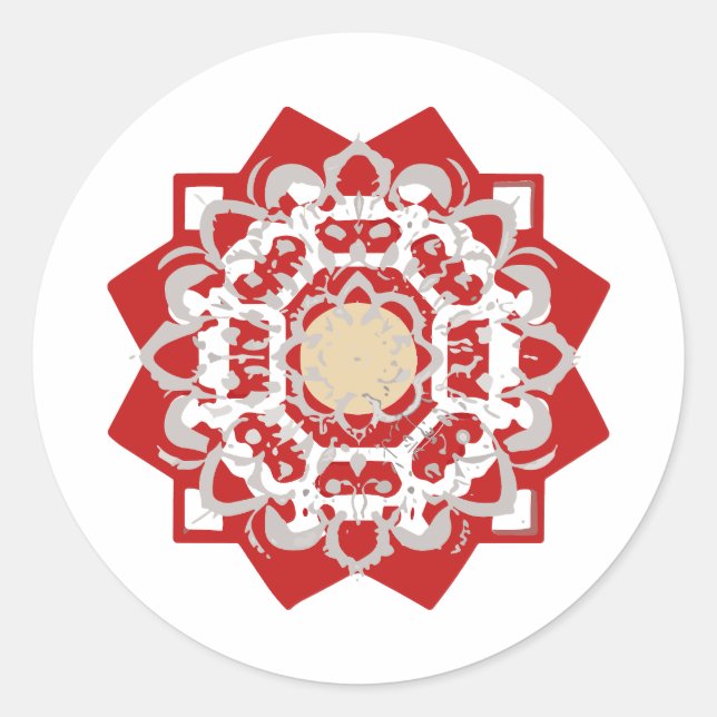 Adesivo Tinta de Zoom de Mandala (Frente)