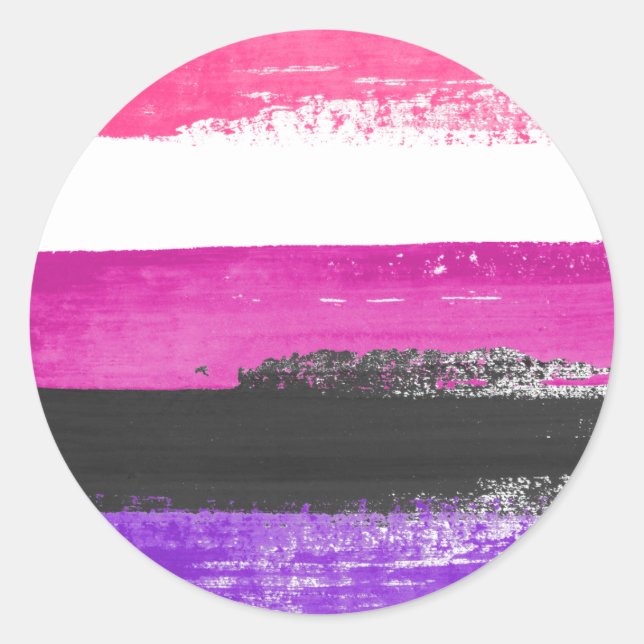 Adesivo Tinta do Orgulho Genderfluido (Frente)