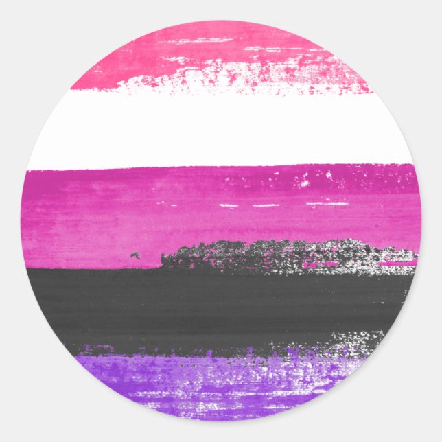 Adesivo Tinta do Orgulho Genderfluido (Frente)