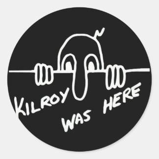 Adesivo Tinta preta do Kilroy