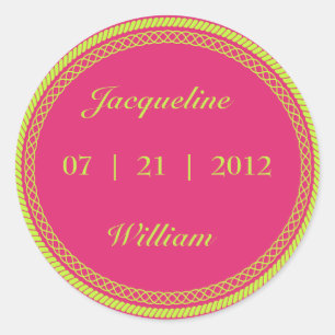 Adesivo Tinta-Quente e Limão Geen Fluorescente/Rótulos de 