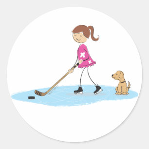 Adesivo Tinta Rosa De Hockey Girl
