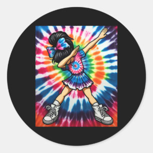 Adesivo Tinta Tie Dye Fofa Dança Dabbing Líder de Torcida