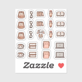 Adesivo Tiny latte study time