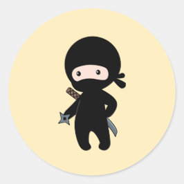 Adesivo Tiny Ninja segurando estrela que joga a amarelo