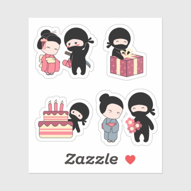 Adesivo Tiny Ninja Set 5 (Folha)