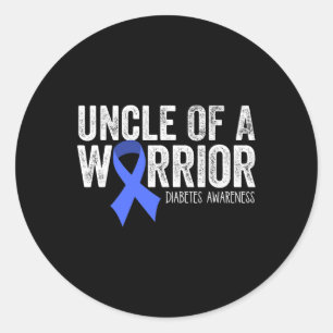 Adesivo Tio De Um Guerreiro T1d Criança Diabética Azul Fit