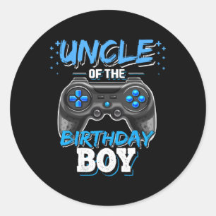 Adesivo Tio Do Aniversário Jogo De Vídeo Correspondente