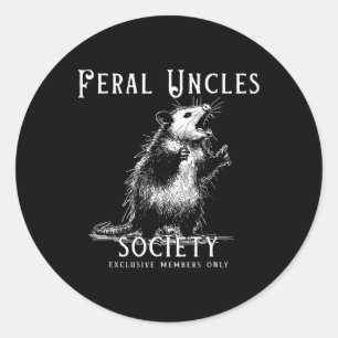 Adesivo Tio Feral Retro Sociedade Possum Divertido Amantes