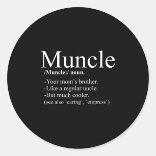 Adesivo Tio Muncle Definição Engraçado Tio T Shirt