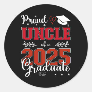 Adesivo Tio Orgulhoso De Um Formando De Graduação De 2025