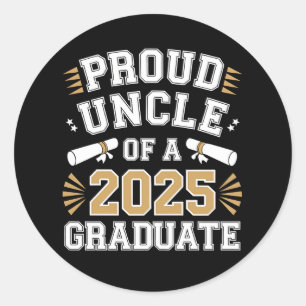 Adesivo Tio Orgulhoso De Um Graduado Da Turma De 2025 Grad