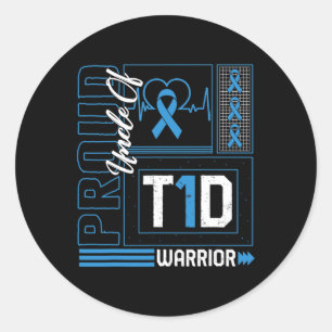 Adesivo Tio Orgulhoso Do Guerreiro T1d Diabetes Awarene