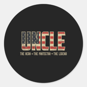Adesivo Tio Protector Hero Legend Usa Flag Tio Padre