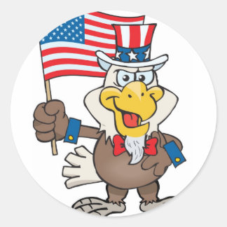 Adesivo Tio Sam 4 de julho Bald Eagle