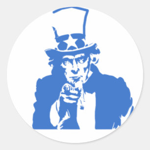 Adesivo Tio Sam (Azul) nos Stickers