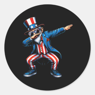 Adesivo Tio Sam Dabbing Engraçado 4 de Julho Patriótico Me