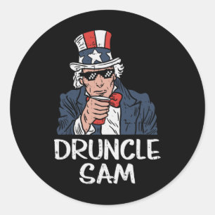 Adesivo Tio Sam Divertido Cerveja Tio Sam 4 De Julho Festa