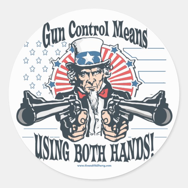 Adesivo Tio Sam Gun Control Sticker (Frente)