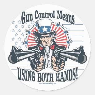 Adesivo Tio Sam Gun Control Sticker