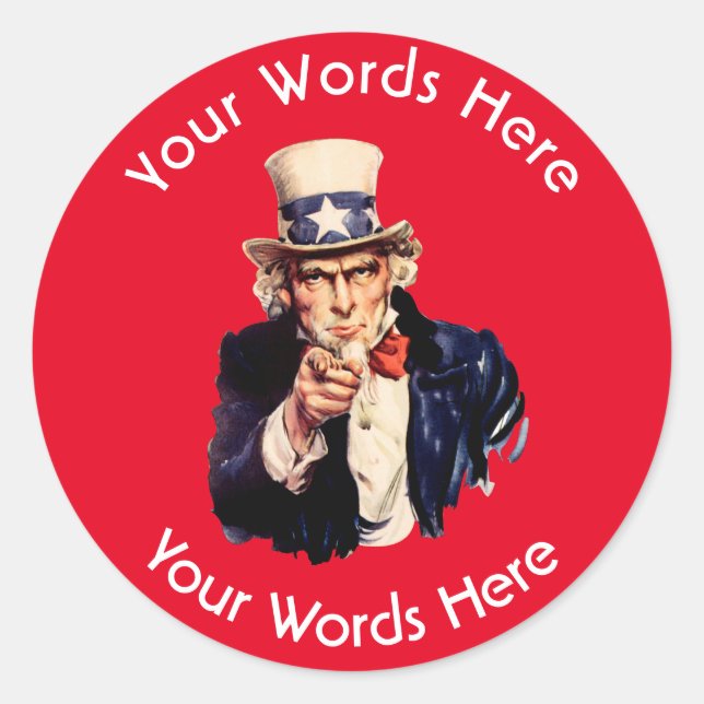 Adesivo Tio Sam Personalizado (Frente)