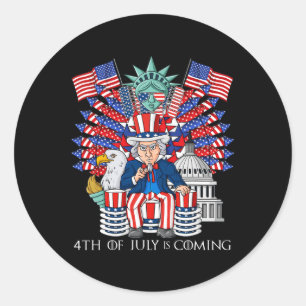 Adesivo Tio Sam Throne 4 De Julho USA Patriotic Boys Ki