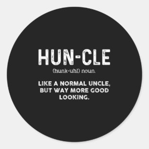 Adesivo Tio Shirt Engraçado. Hun-cle, Tio Bonito