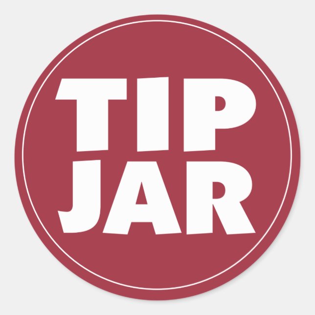 Adesivo Tip Jar sticker (Frente)