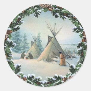 Adesivo TIPI CAMP SQUAW & BOUGHS by SHARON SHARPE