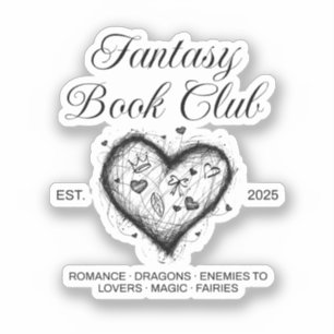 Adesivo Típica do Clube Fantasy Book e desenho de rabisco