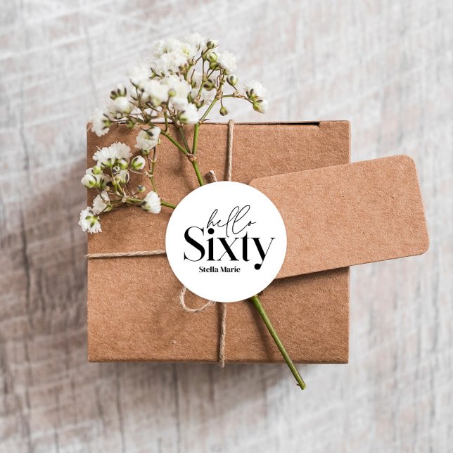 Adesivo Típica mínima moderna — 60 anos (Criador carregado)