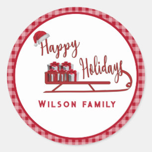 Adesivo Típica moderna Sledge Feliz Feriados