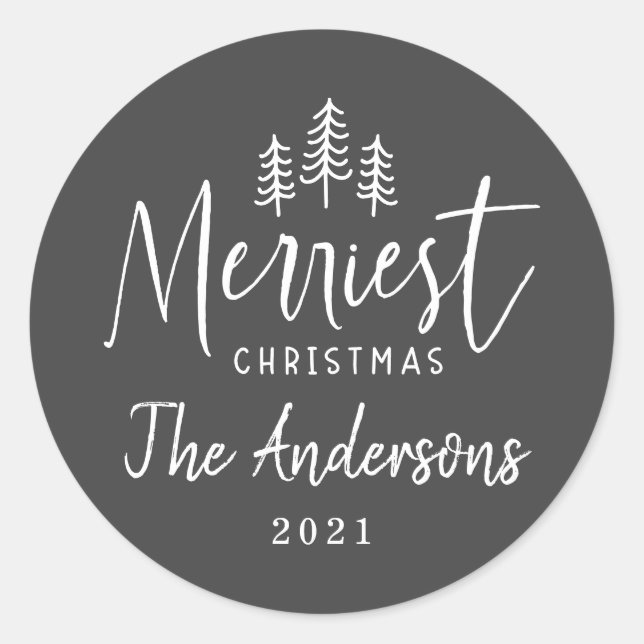 Adesivo Típica russa de Natal moderna e mínima (Frente)