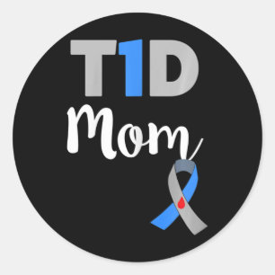 Adesivo Tipo 1 Diabetes Mãe - T1D Mãe