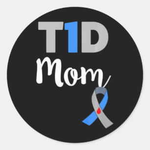 Adesivo Tipo 1 Diabetes Mãe - T1d Presente Mãe