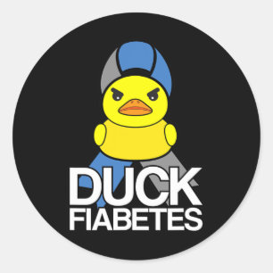 Adesivo Tipo 1 Diabetes Pato Fiabetes T1d Consciência