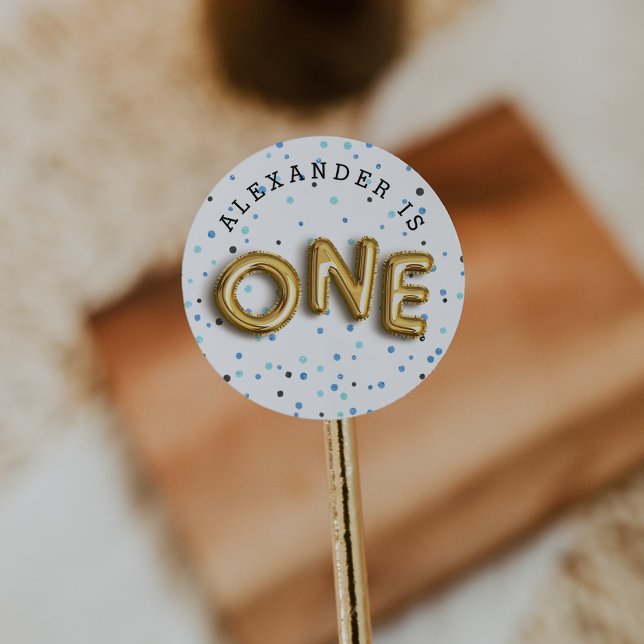 Adesivo Tipo de balão | Primeira Festa de aniversário (Criador carregado)