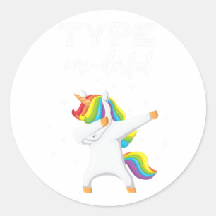 Adesivo Tipo Maravilhoso Dabbing Unicorn Diabetes Consciên