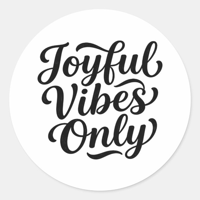 Adesivo Tipografia Alegria Vibes (Frente)