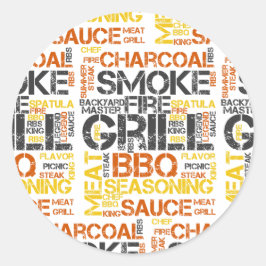Adesivo Tipografia BBQ Grill Master
