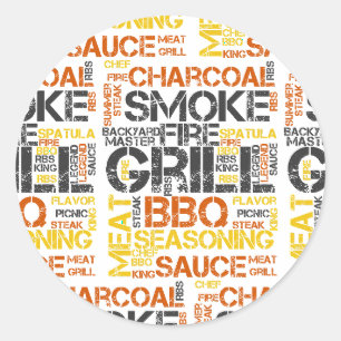 Adesivo Tipografia BBQ Grill Master